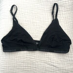 New Bamboo triangle bralette xl black